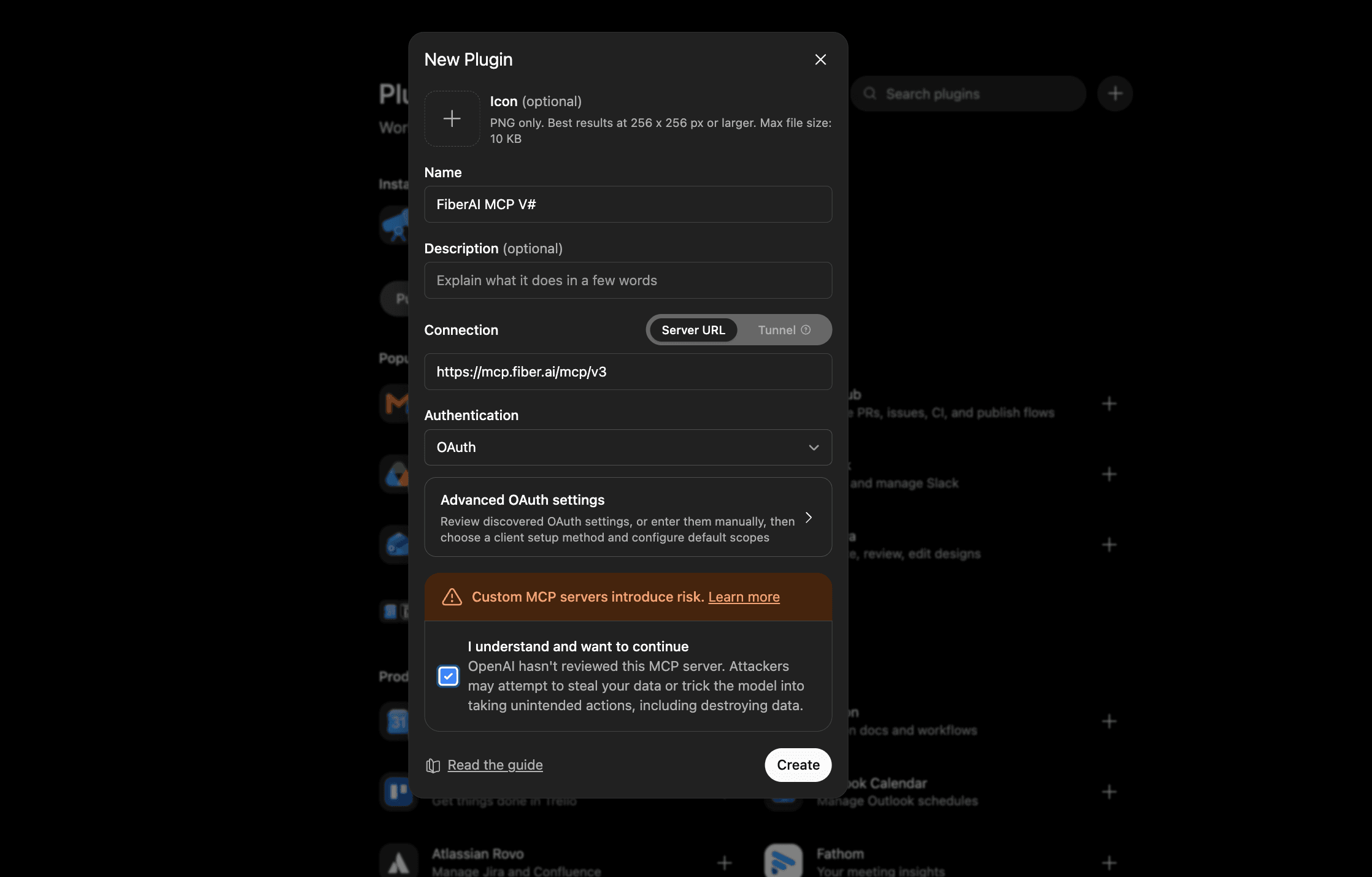 ChatGPT New Plugin form with Fiber V3 and OAuth